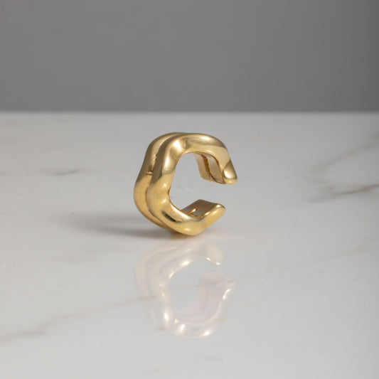 Ear cuff wave oro 18kt