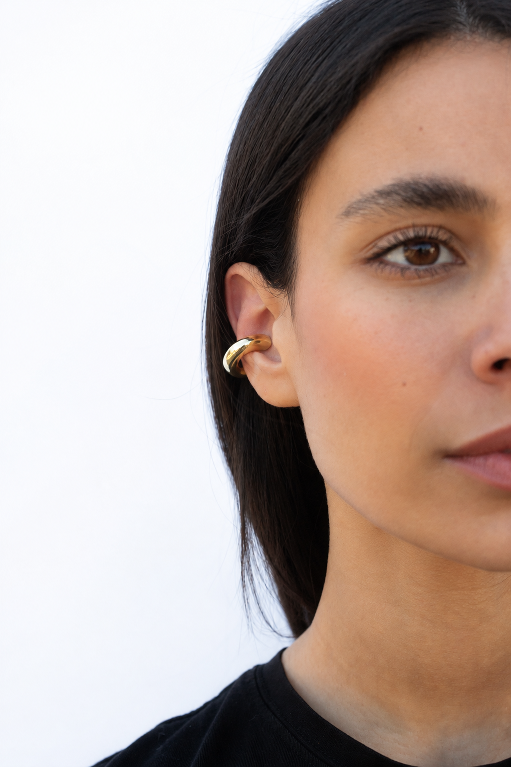 Ear cuff single basic oro 18kt placcato