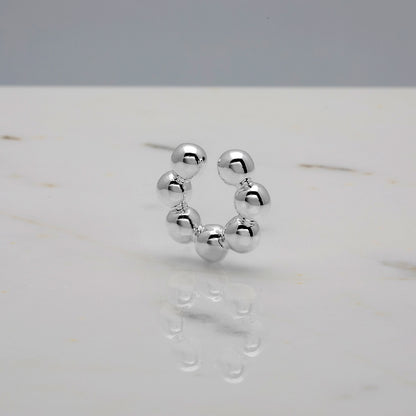 Ear cuff bubble big Argento 925