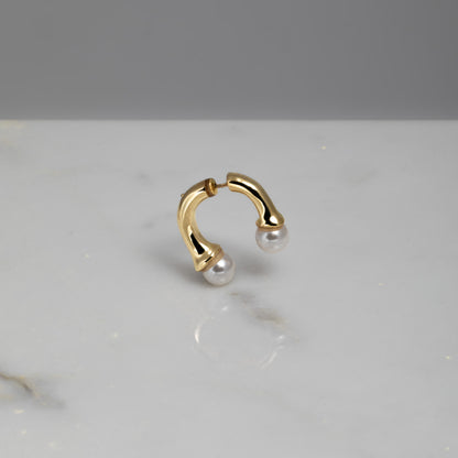Orecchini Lily oro 18kt placcato con perle naturali