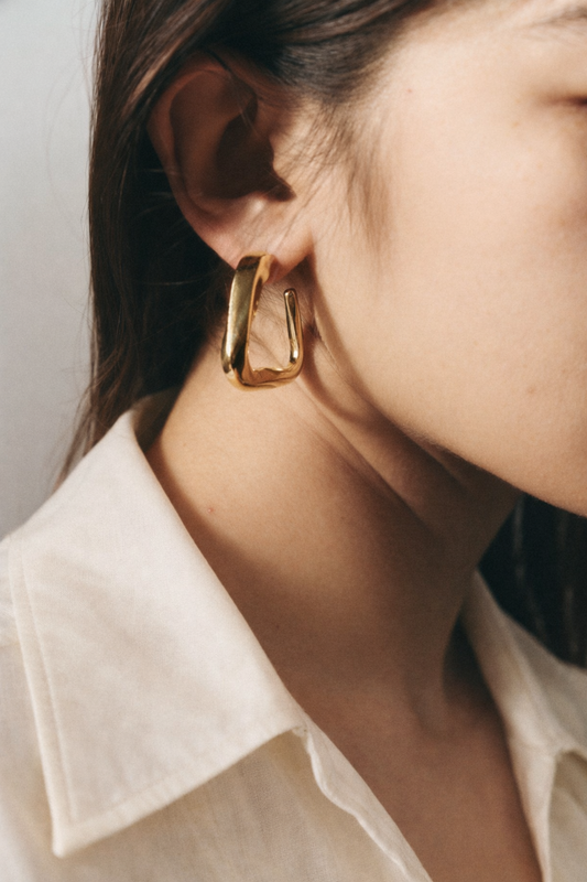 Orecchini Deng oro 18kt placcato
