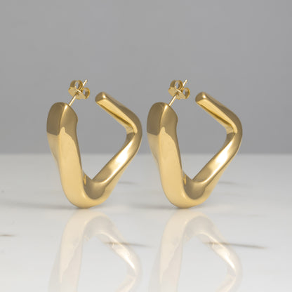 Orecchini Deng oro 18kt placcato