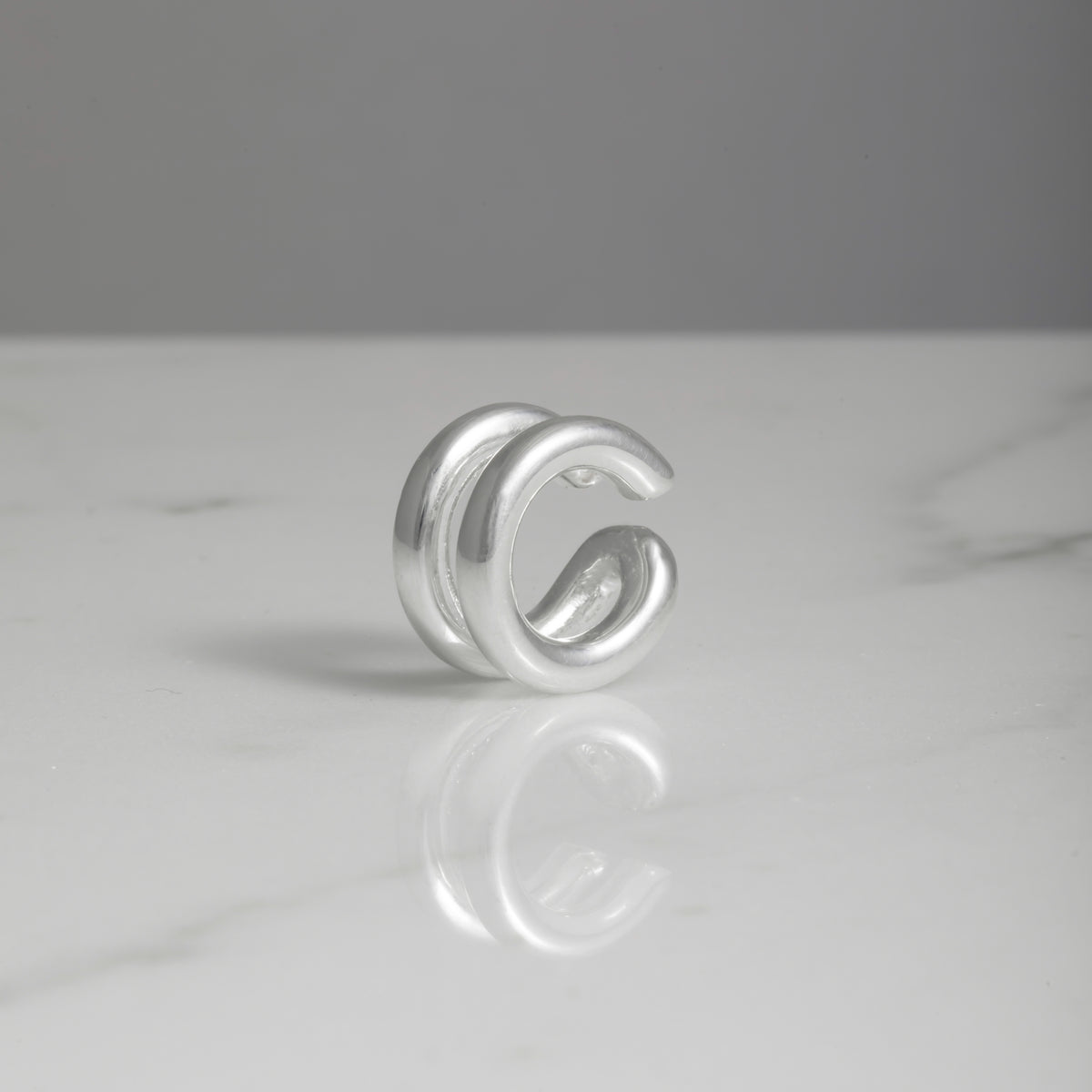 Ear cuff row doppio argento 925