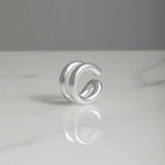 Ear cuff row doppio argento 925