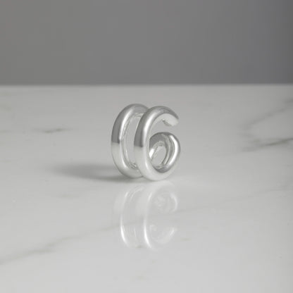 Ear cuff row doppio argento 925