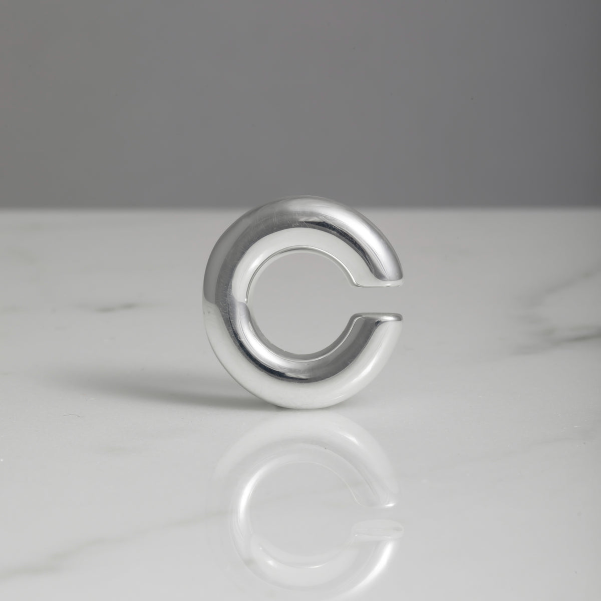 Ear cuff single basic argento 925