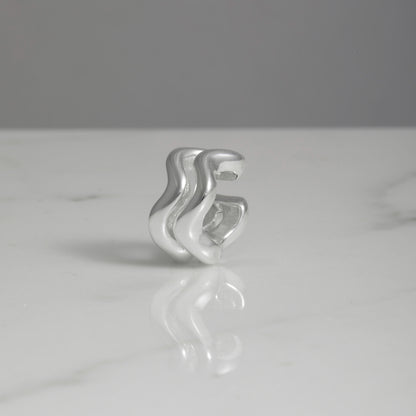 Ear cuff wave doppio argento 925