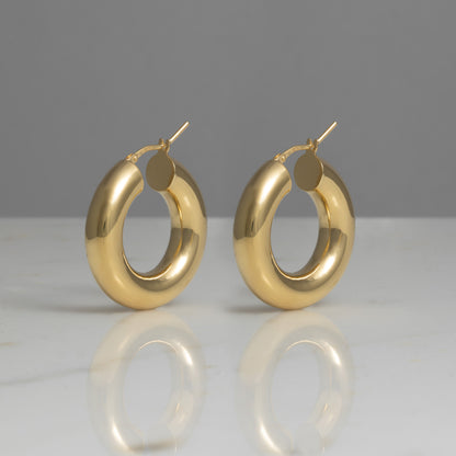 Orecchini Giglio Large oro 18kt placcato