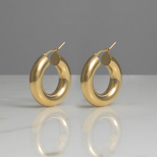 Orecchini Giglio Large oro 18kt placcato