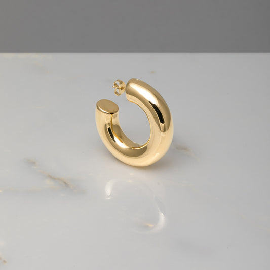 Orecchini Giglio XXL oro 18kt placcato