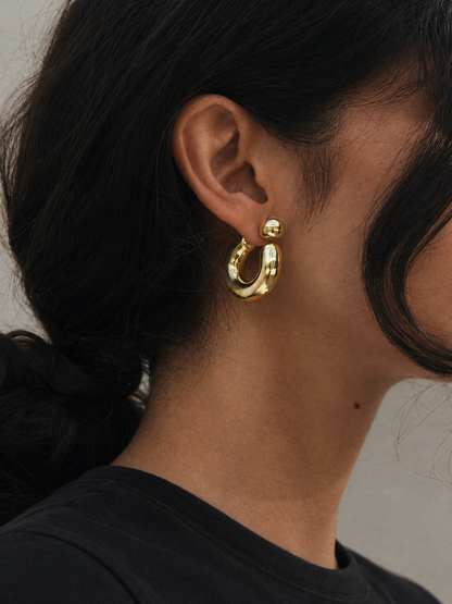 Orecchini Eris large oro 18kt placcato