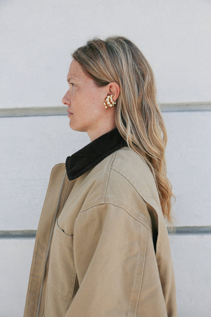 Ear cuff bubble big oro 18kt placcato